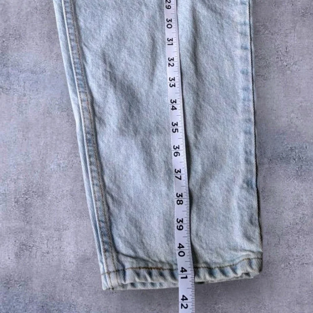 Levis 522 Tapered Fit Jeans Mens 22 Short Light Wash Denim Made in USA‎ Vintage